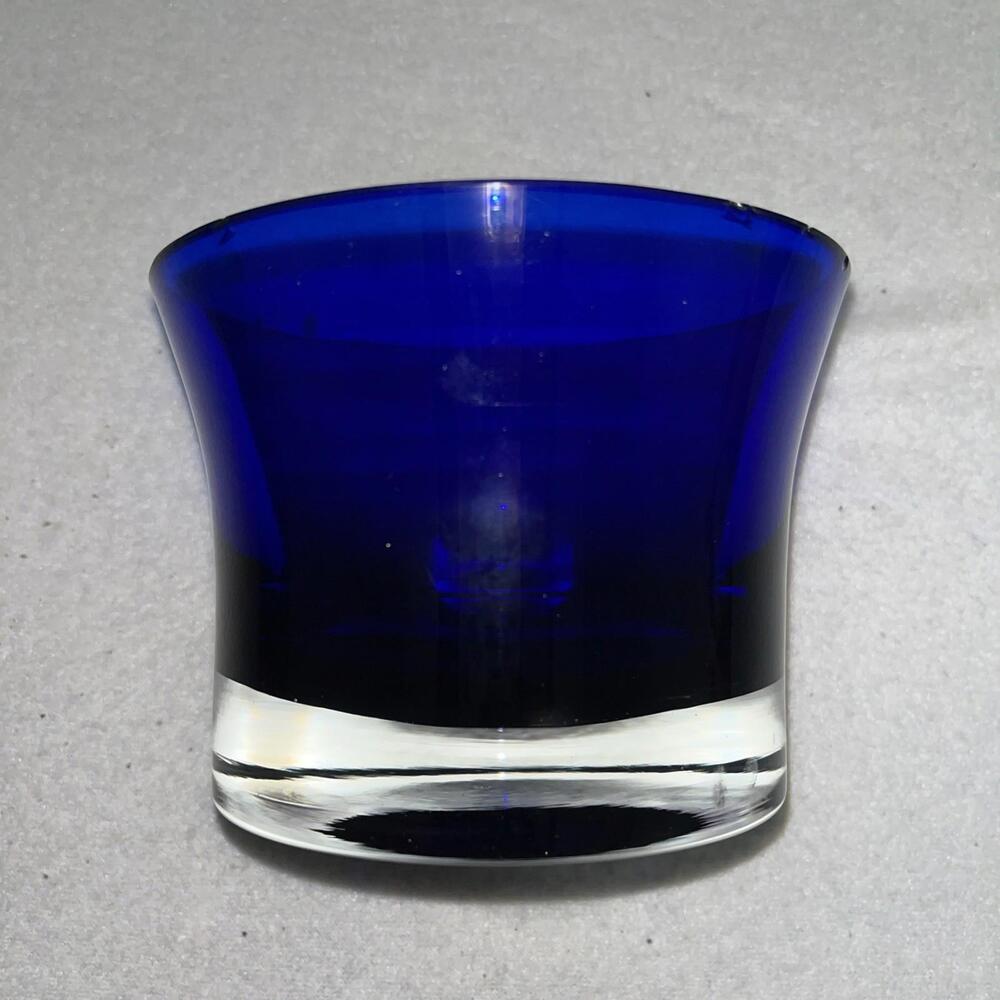 Beautiful Cobalt Blue Candy Dish Heavy 4 Inches Tall 5 Inch Diameter - Picture 1 of 4